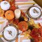 4 Pcs Assorted Faux Harvest Velvet Pumpkins Decorative Fabric Pumpkins Foam Pumpkins in Rust Orange White
